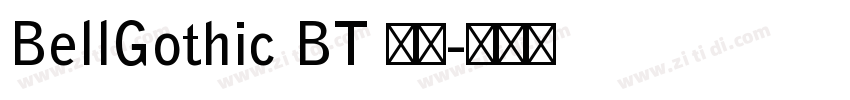 BellGothic BT 常规字体转换
